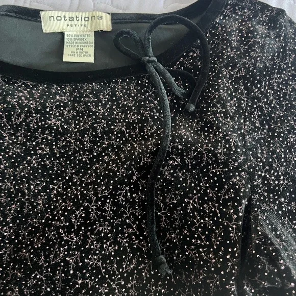 Notations Petite Women’s Velvet Velour Matching Set Blazer and Top Size PM - Picture 9 of 11